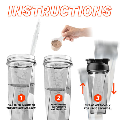 HELIMIX 2.0 Vortex Blender Shaker Bottle Holds upto 28oz | No Blending Ball or Whisk | USA Made | Portable Pre Workout Whey Protein Drink Cup | Mixes Cocktails Smoothies Shakes | Top Rack Safe