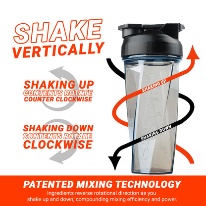 HELIMIX 2.0 Vortex Blender Shaker Bottle Holds upto 28oz | No Blending Ball or Whisk | USA Made | Portable Pre Workout Whey Protein Drink Cup | Mixes Cocktails Smoothies Shakes | Top Rack Safe